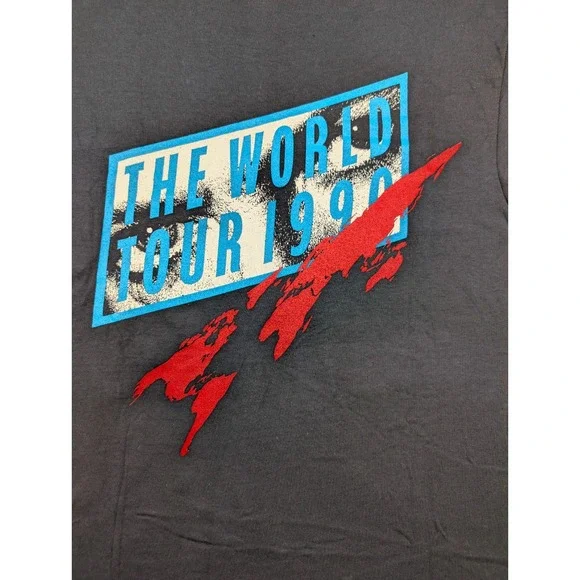 VTG 90's David Bowie 1990 Sound Vision Tour Brockum T-Shirt XL Black VNDS